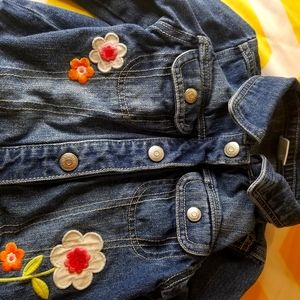 Girls Xs flower jean jacket Spring Vacation Gymbor